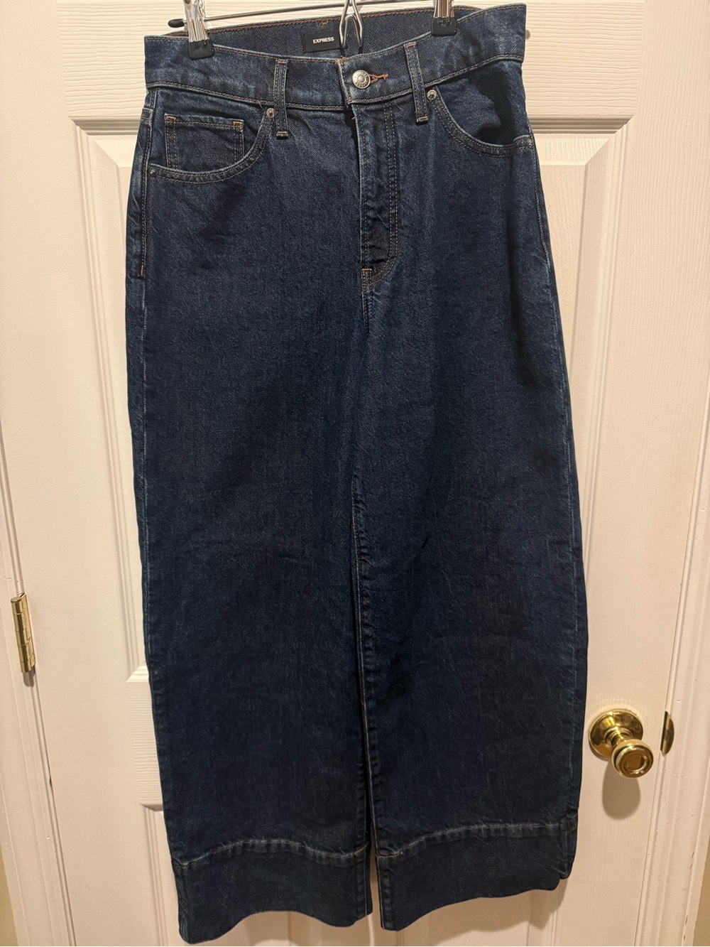 Women’s wide leg Dark Blue Denim Jeans